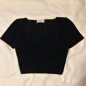 Babaton Sculpt Knit Square neck top, Size XS